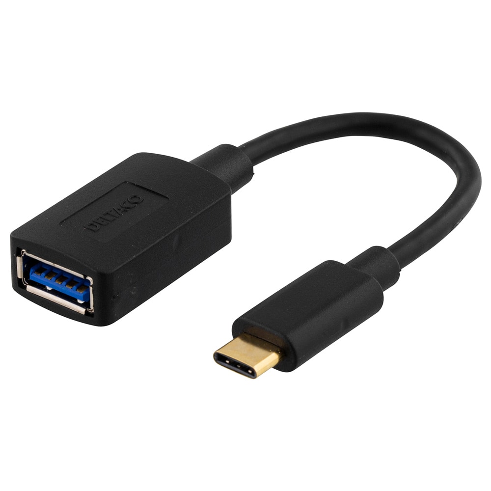 Deltaco USB 3.1 adapter Gen 1, Typ C hane - Typ A hona