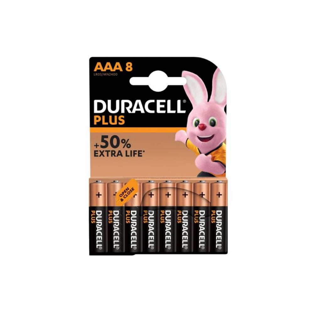 Duracell Plus Extra Life MN2400/LR03 Micro AAA 8-pack