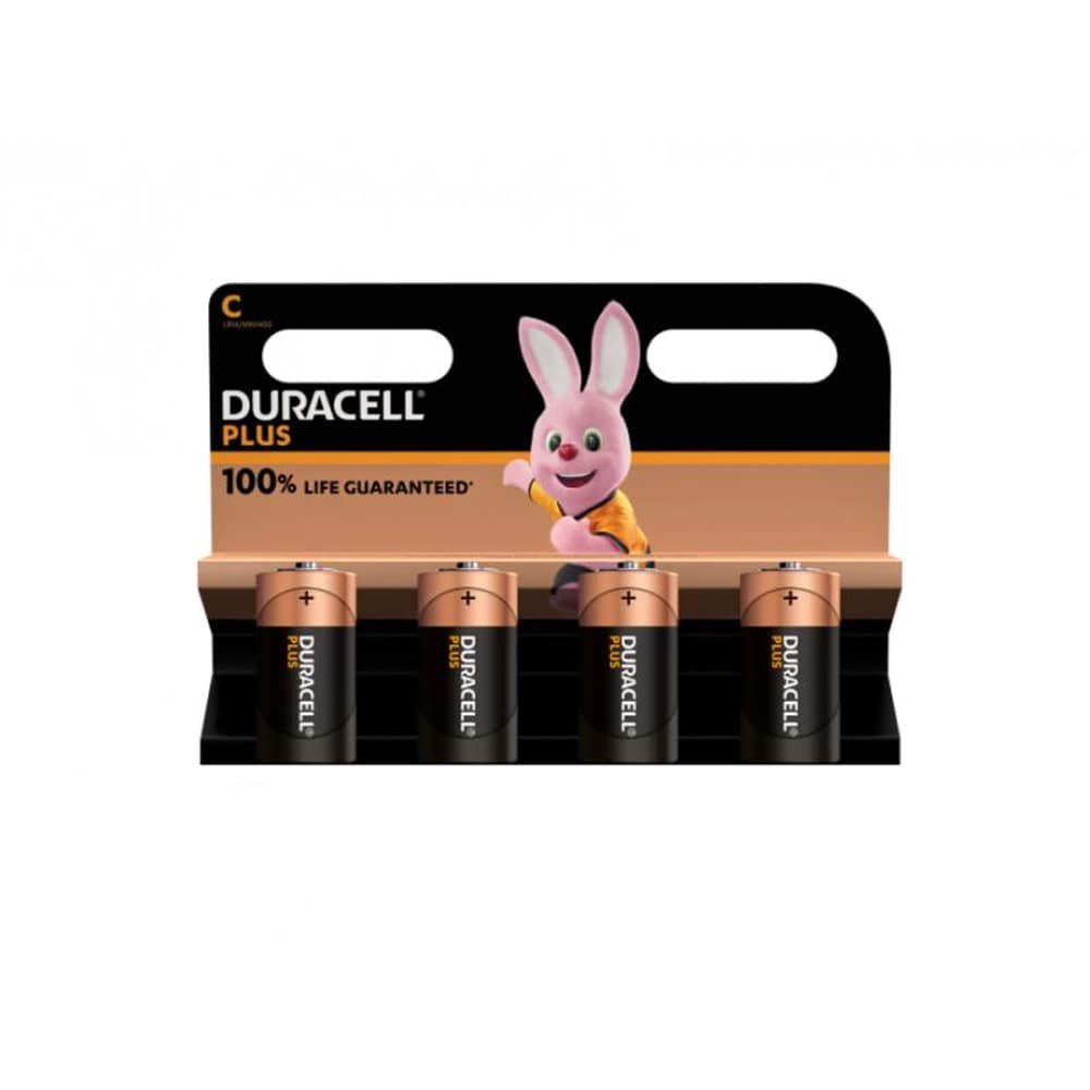 Duracell Plus Extra Life MN1400/LR14 Baby C 4-pack