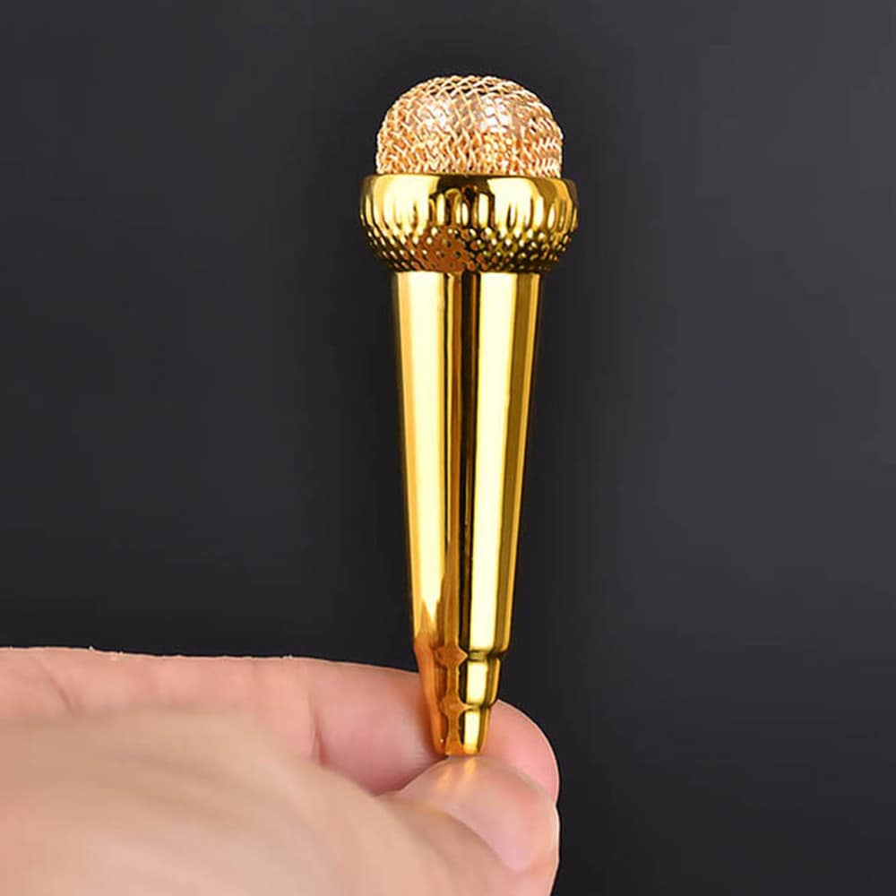 Mini Mikrofon i guld