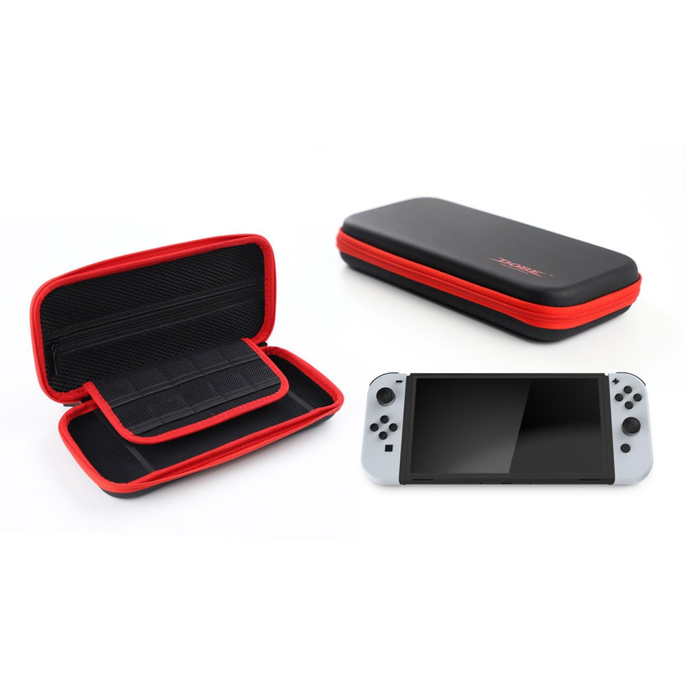 Skyddfodral till Nintendo Switch OLED- Svart/Röd
