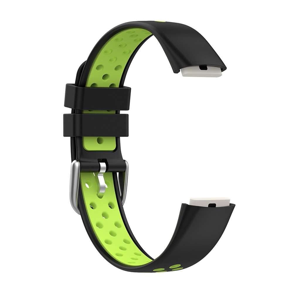 Silikonarmband Fitbit Luxe Svart/Grön