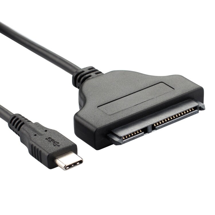 USB Typ-C till SATA 2 7+15 Adapter 20cm