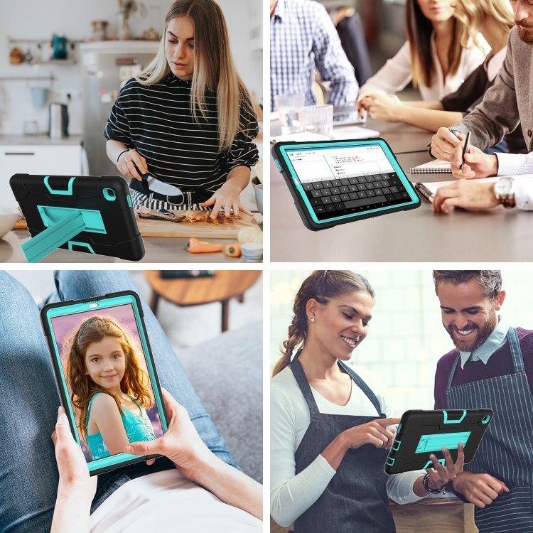 Shockproof Fodral med ställ Samsung Galaxy Tab A7 10.4 (2020) Svart/Mintgrön