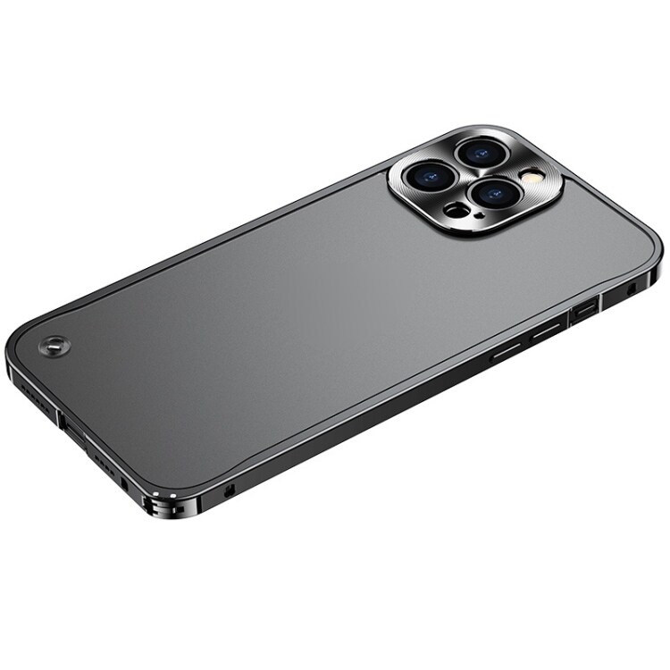 Mobilskal med metallkanter iPhone 12 Pro Svart