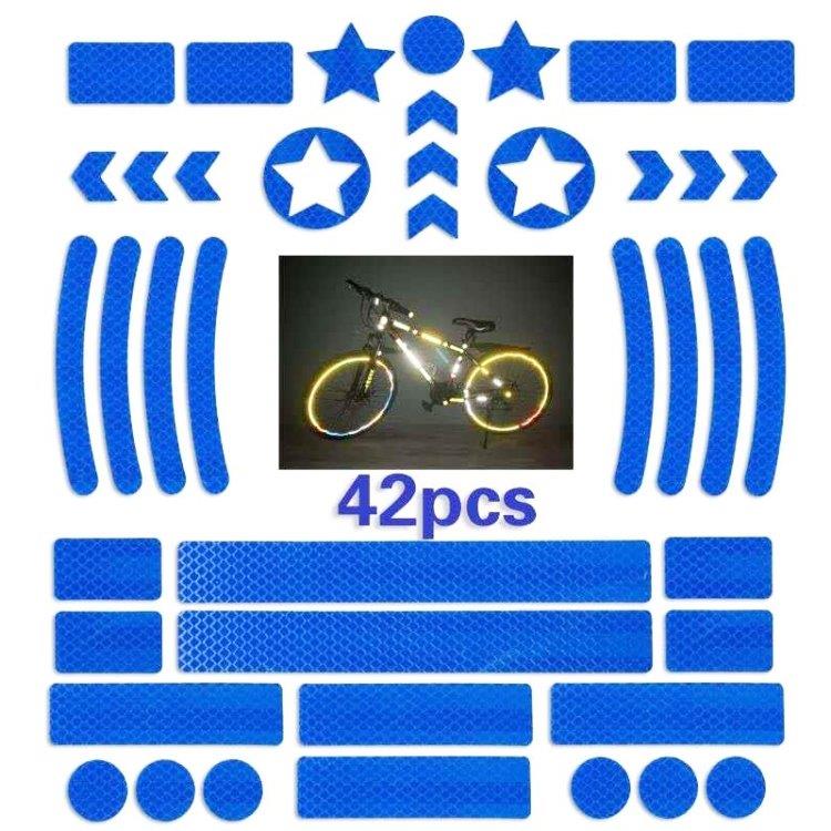 Reflexklistermärken för cykel - Blå