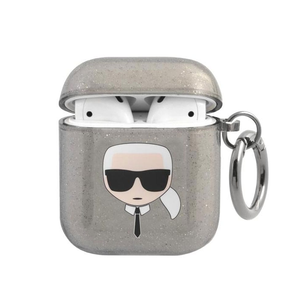Karl Lagerfeld - Glitter Head - Fodral till Airpods 1, Airpods 2