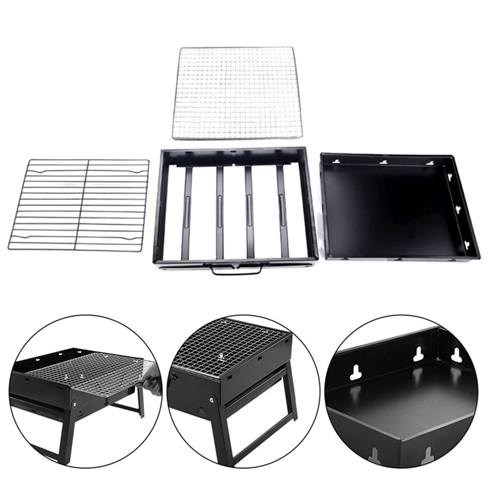 Minigrill / hopfällbar och portabel kolgrill för camping och picknick