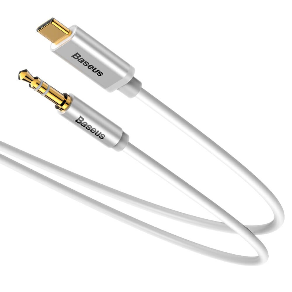 Baseus Yiven M01 Ljudkabel USB-C - 3,5 mm 1,2 m Vit