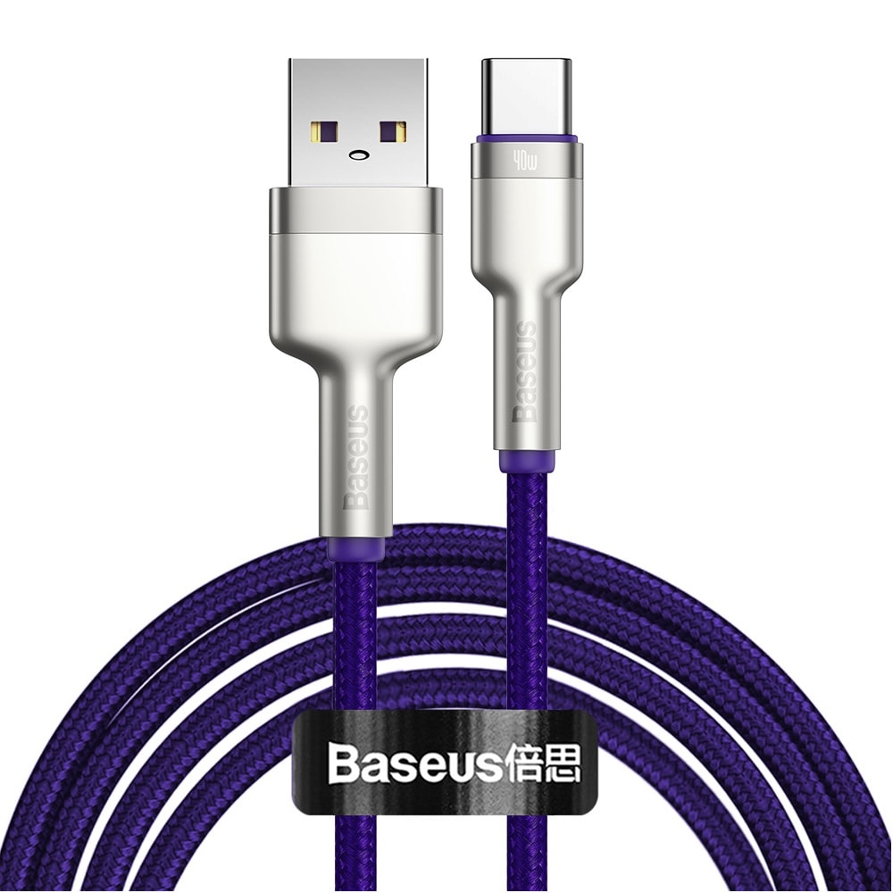 Baseus Cafule Metal USB - USB-C 40W 2 m Lila