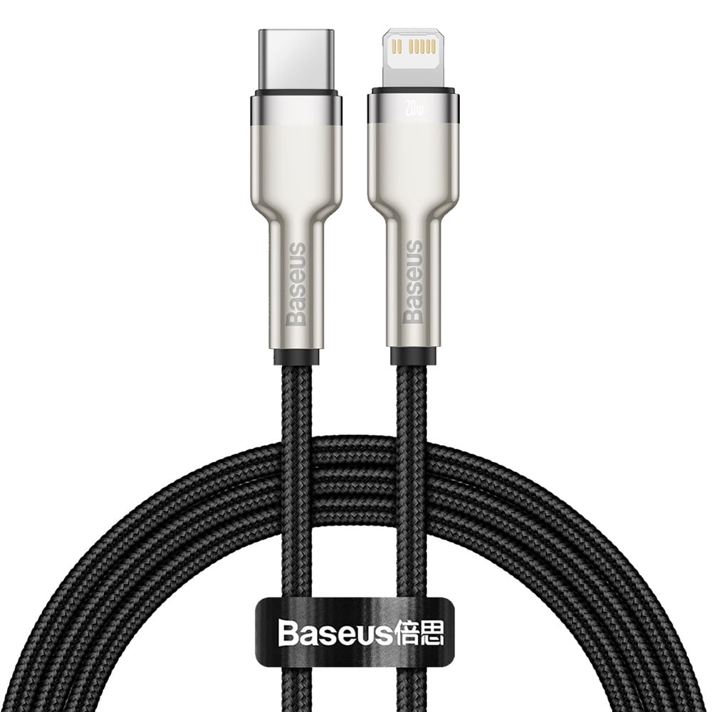 Baseus Cafule Metal USB-C - Lightning 20W 1 m Svart