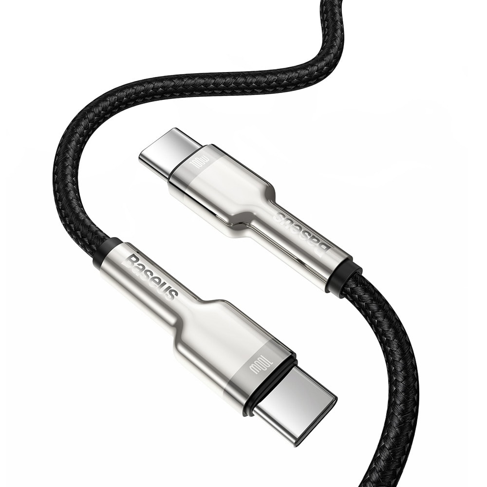 Baseus Cafule Metal USB-C - USB-C 100W 2 m Svart