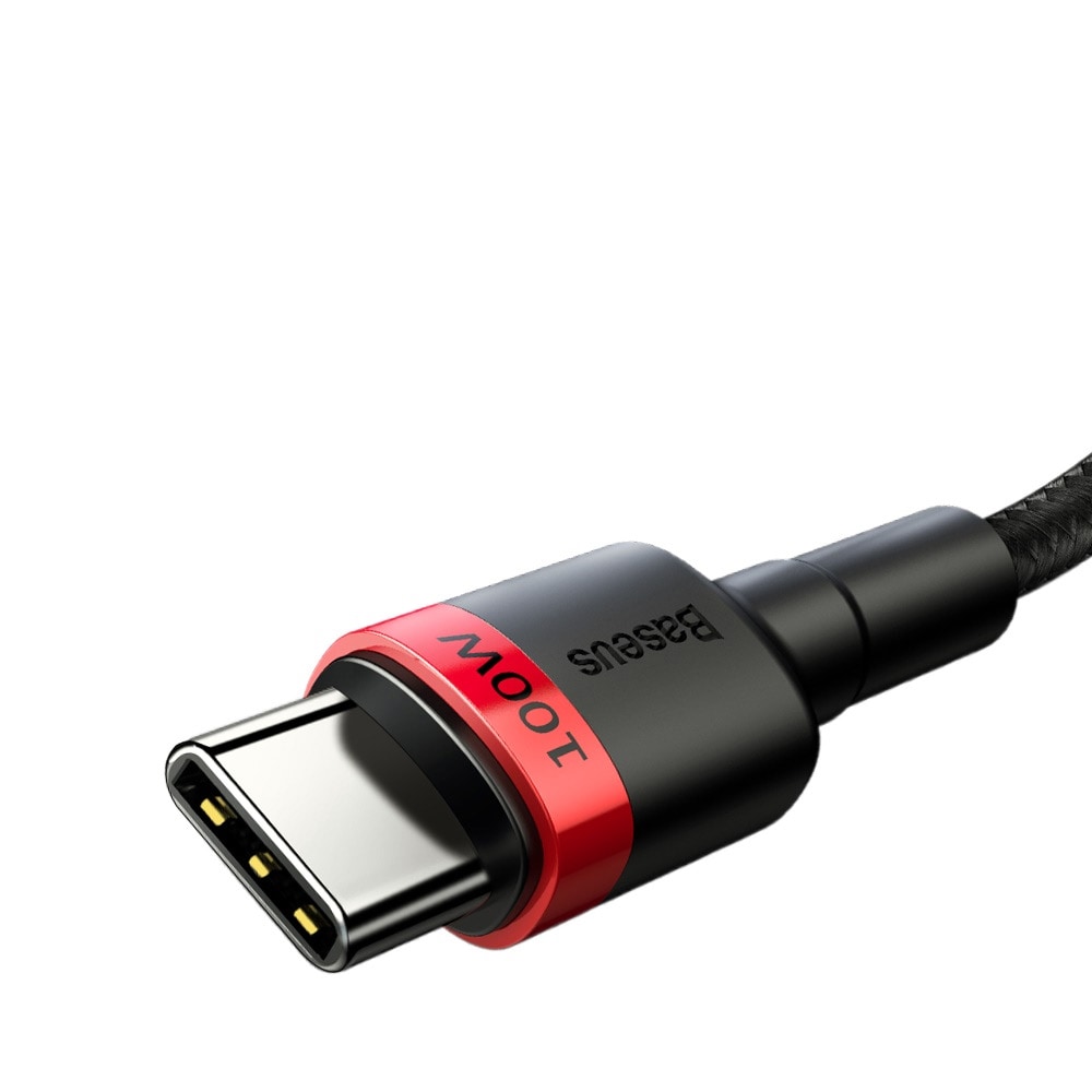 Baseus Cafule PD USB-C - USB-C 100W 5A 2 m Röd/Svart