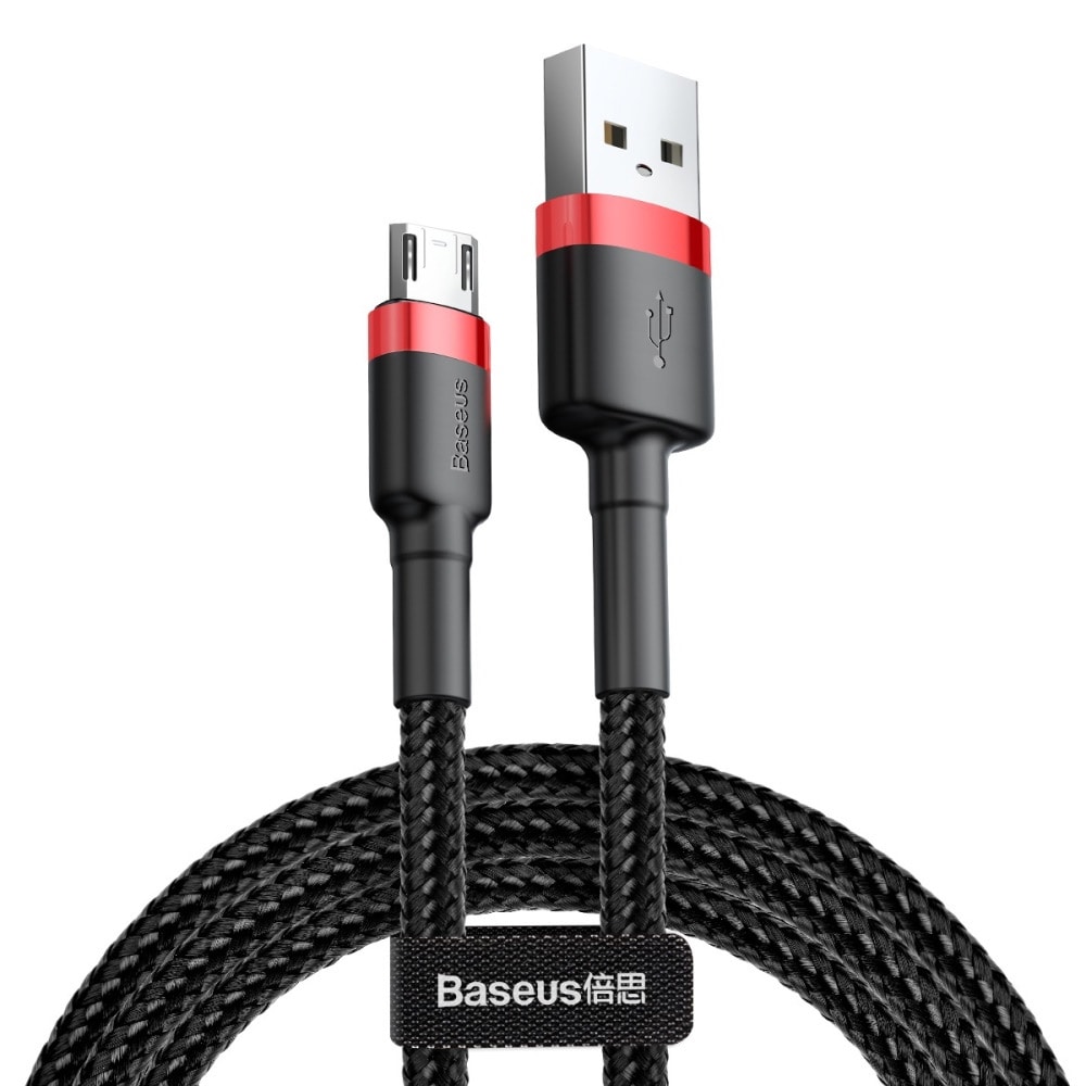 Baseus Cafule USB - microUSB 1,5A 2 m Svart/Röd