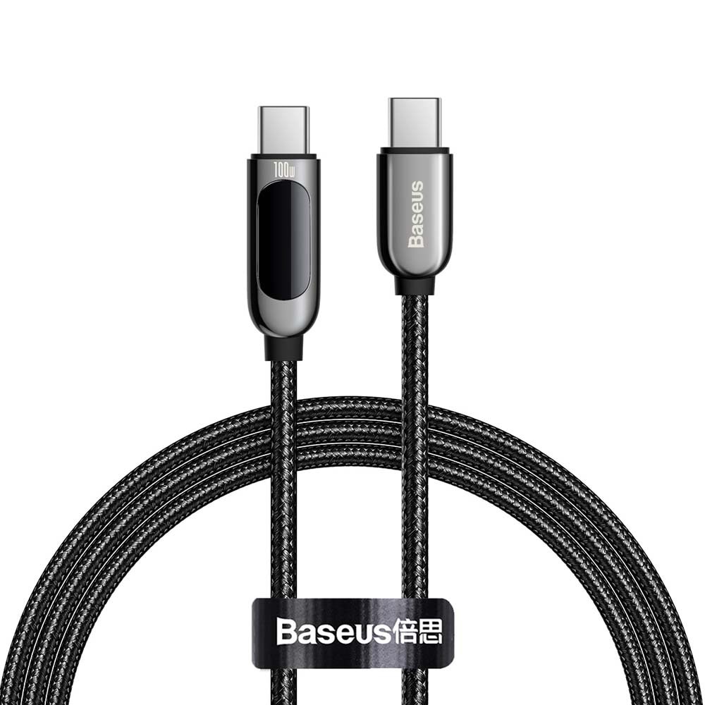 Baseus Display PD USB-C - USB-C 100W 1 m Svart