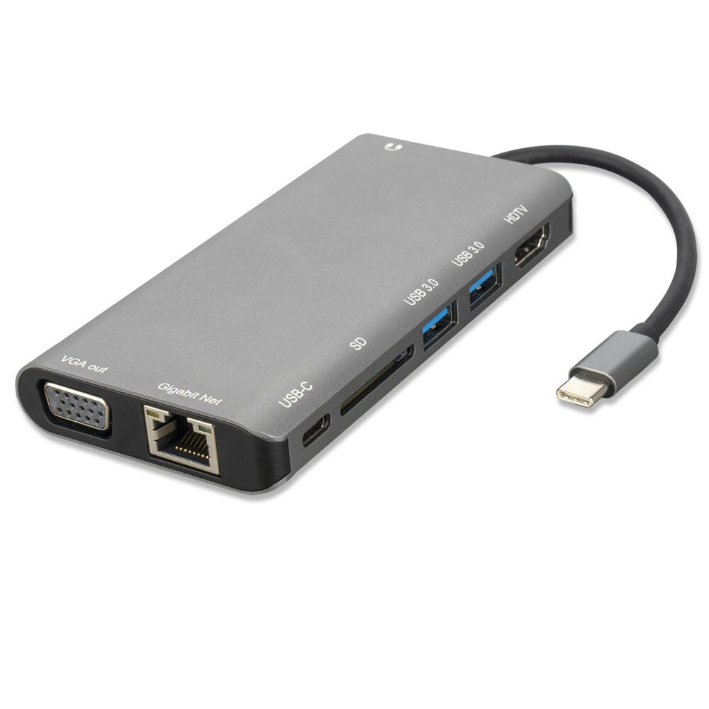 4Smart 8i1 Hub USB-C till Ethernet, HDMI, 2x USB 3.0