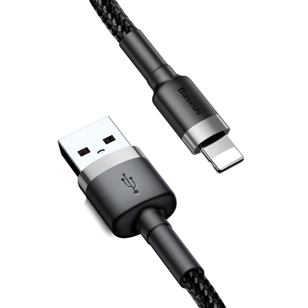 Baseus Cafule USB-kabel USB - Lightning 1,5A 2m Silver/Svart