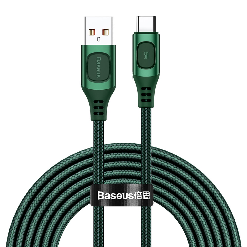 Baseus Flash USB - USB-C 5A 2m Grön