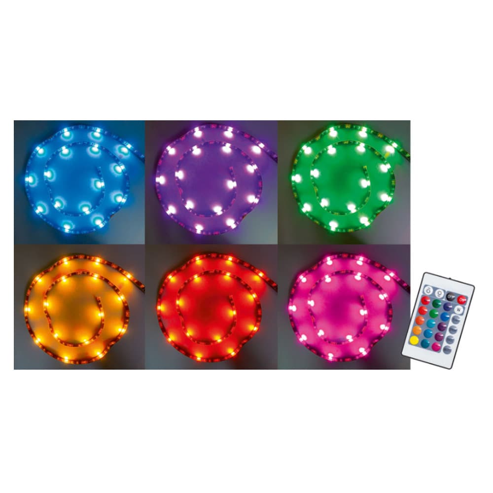 United LED-Strip med RGB-färg och fjärrkontroll 1m