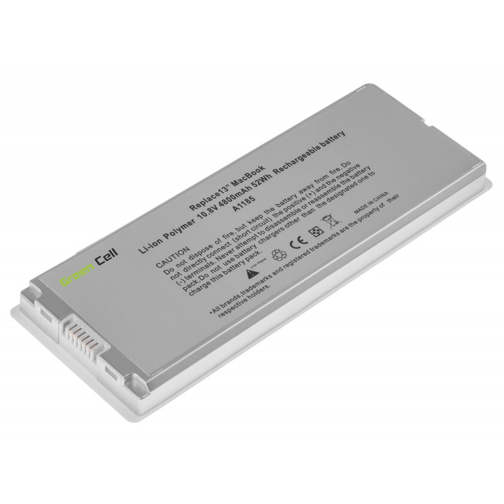 Green Cell Laptopbatteri A1185 till MacBook Pro 13 A1181 - Silver