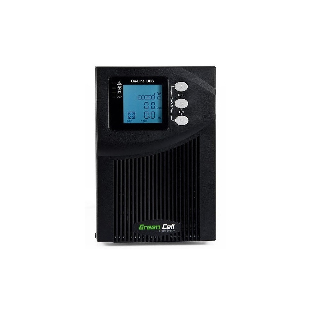 Green Cell UPS Online MPII 1000VA 900W LCD Display 1x12V