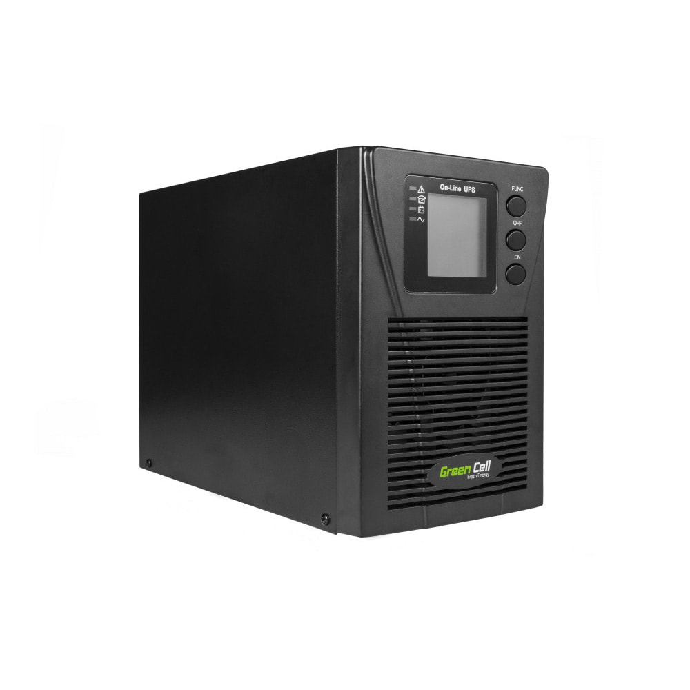 Green Cell UPS Online MPII 1000VA 900W LCD Display 2x12V