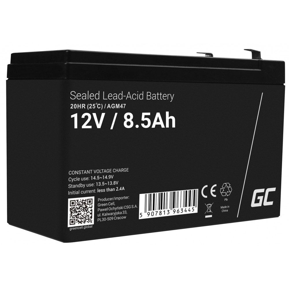 Green Cell Batteri AGM VRLA 12V 8.5Ah 