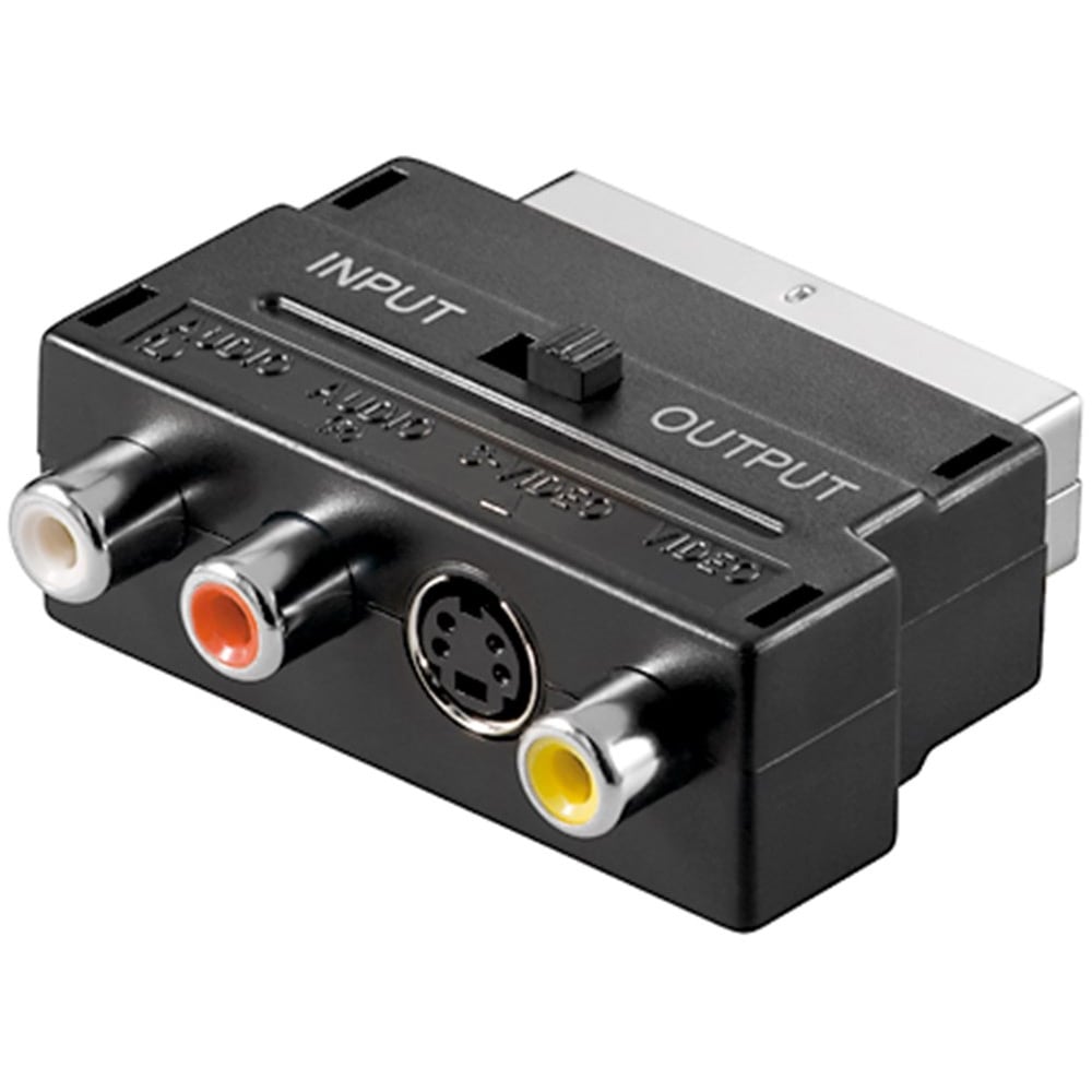 Goobay Scart till Composite Audio Video och S-Video Adapter