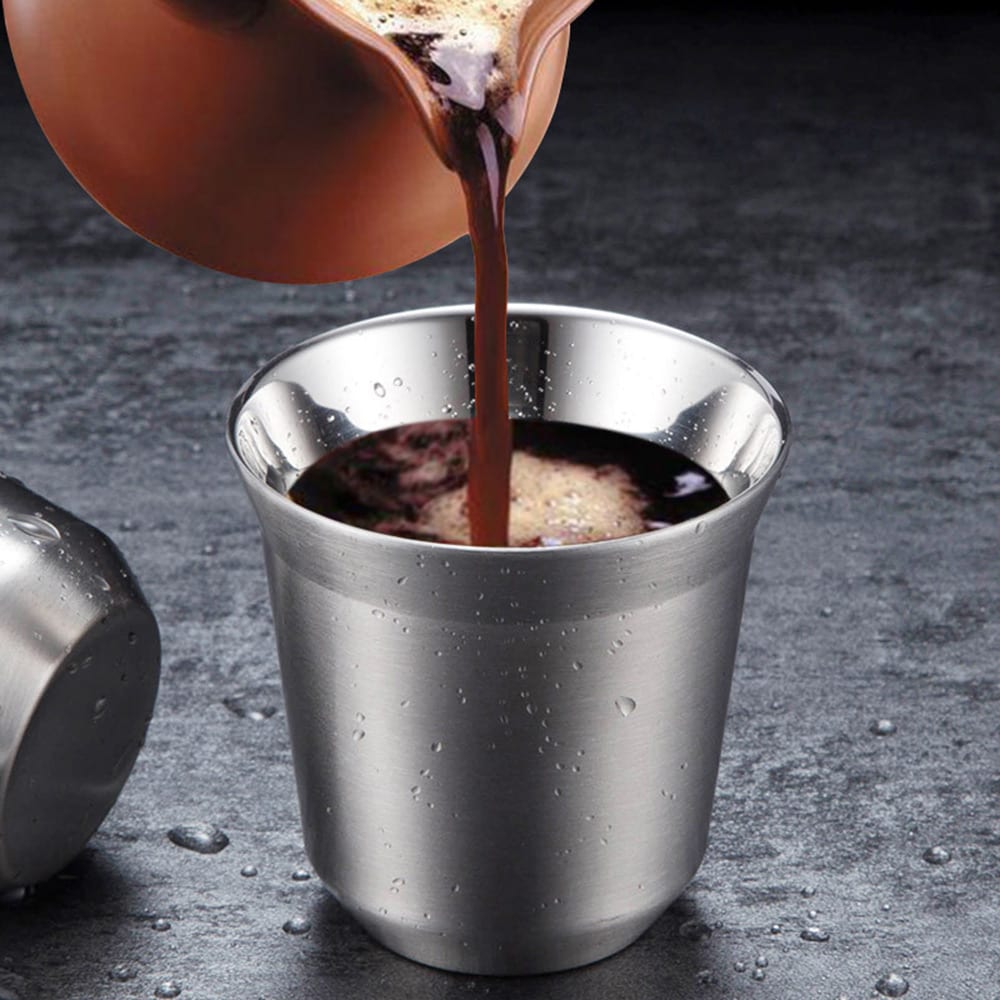 Kaffekopp Rostfritt stål 80ml