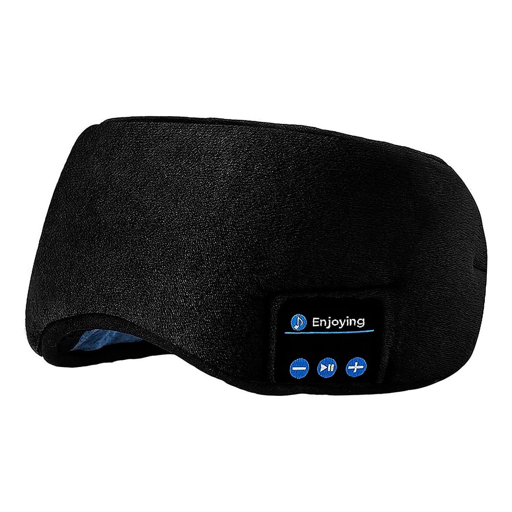 Sovmask med Bluetooth-hörlurar