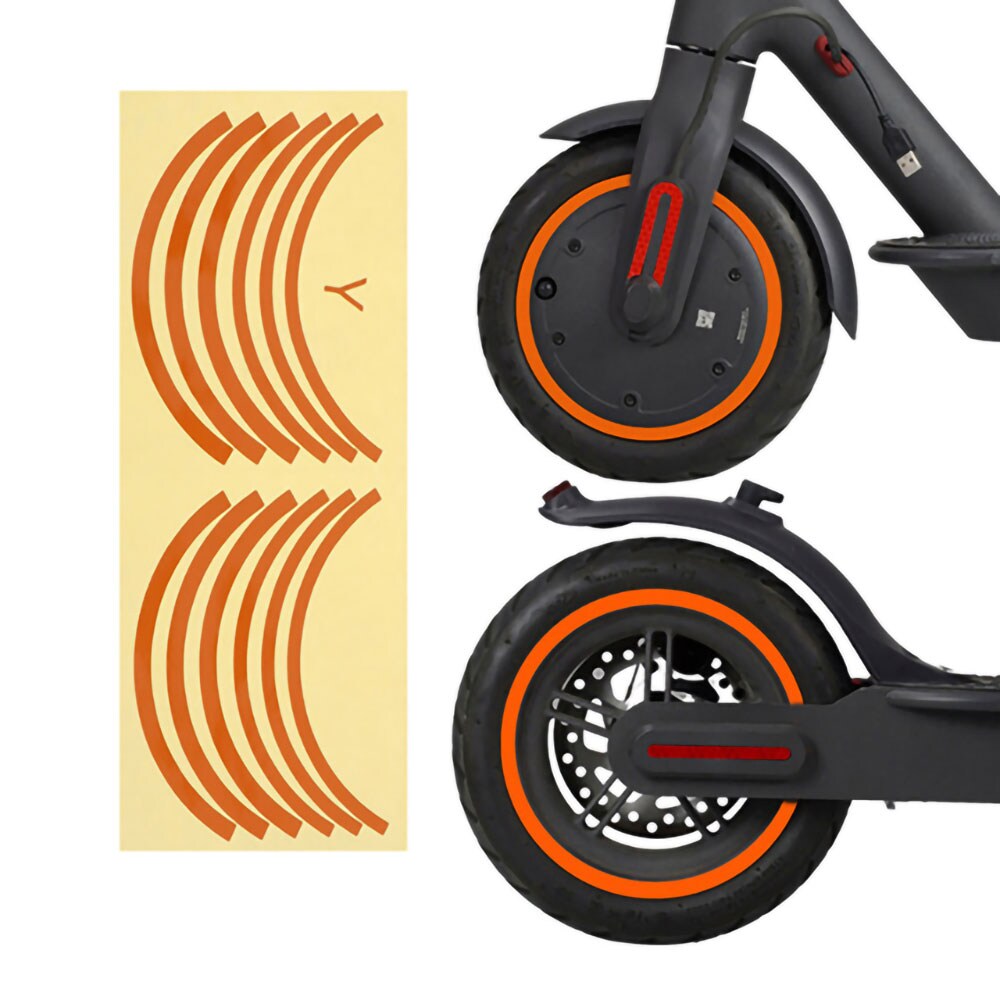 Reflekterande dekaler till M365 Pro/1S El-scooter - Orange