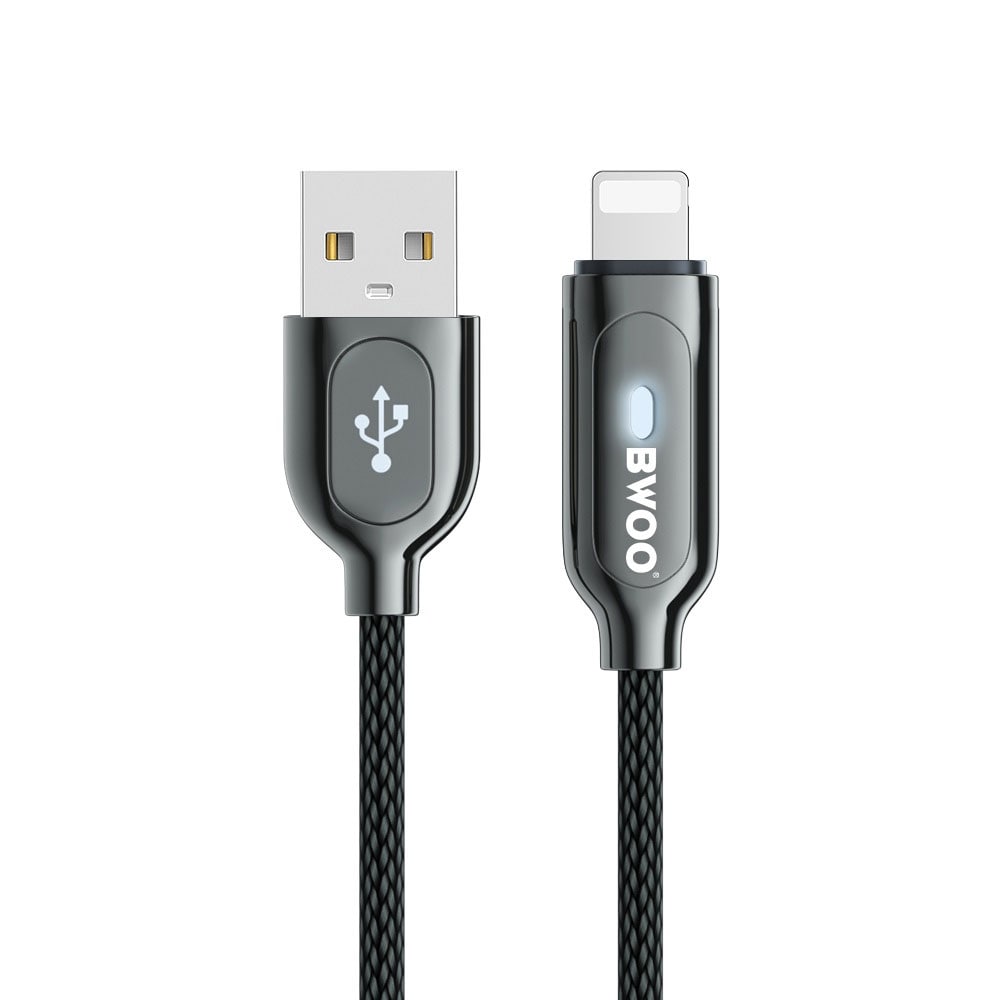 BWOO USB till iPhone - 2,4A Svart