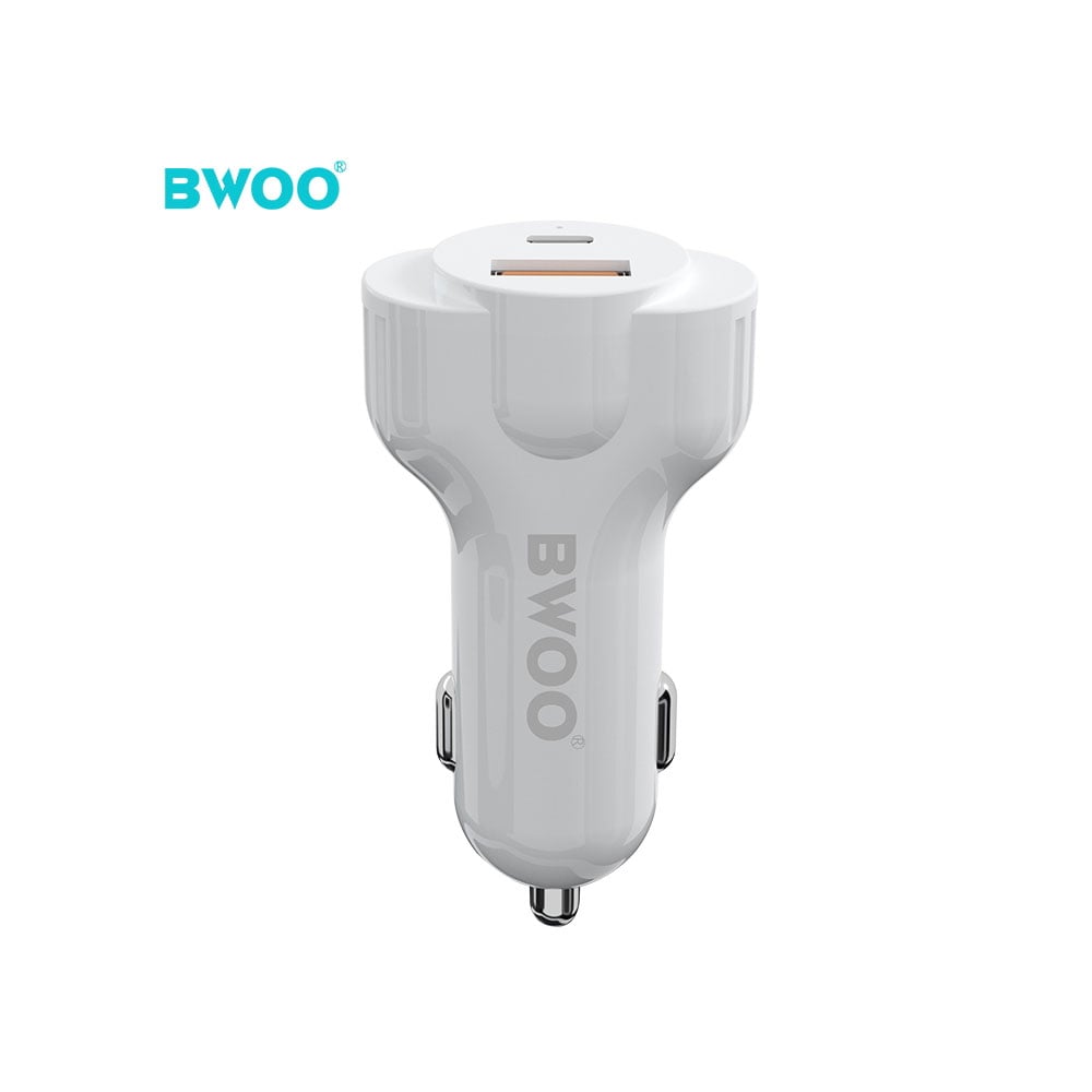 BWOO laddare till cigarettuttaget USB-C & USB 2,4A