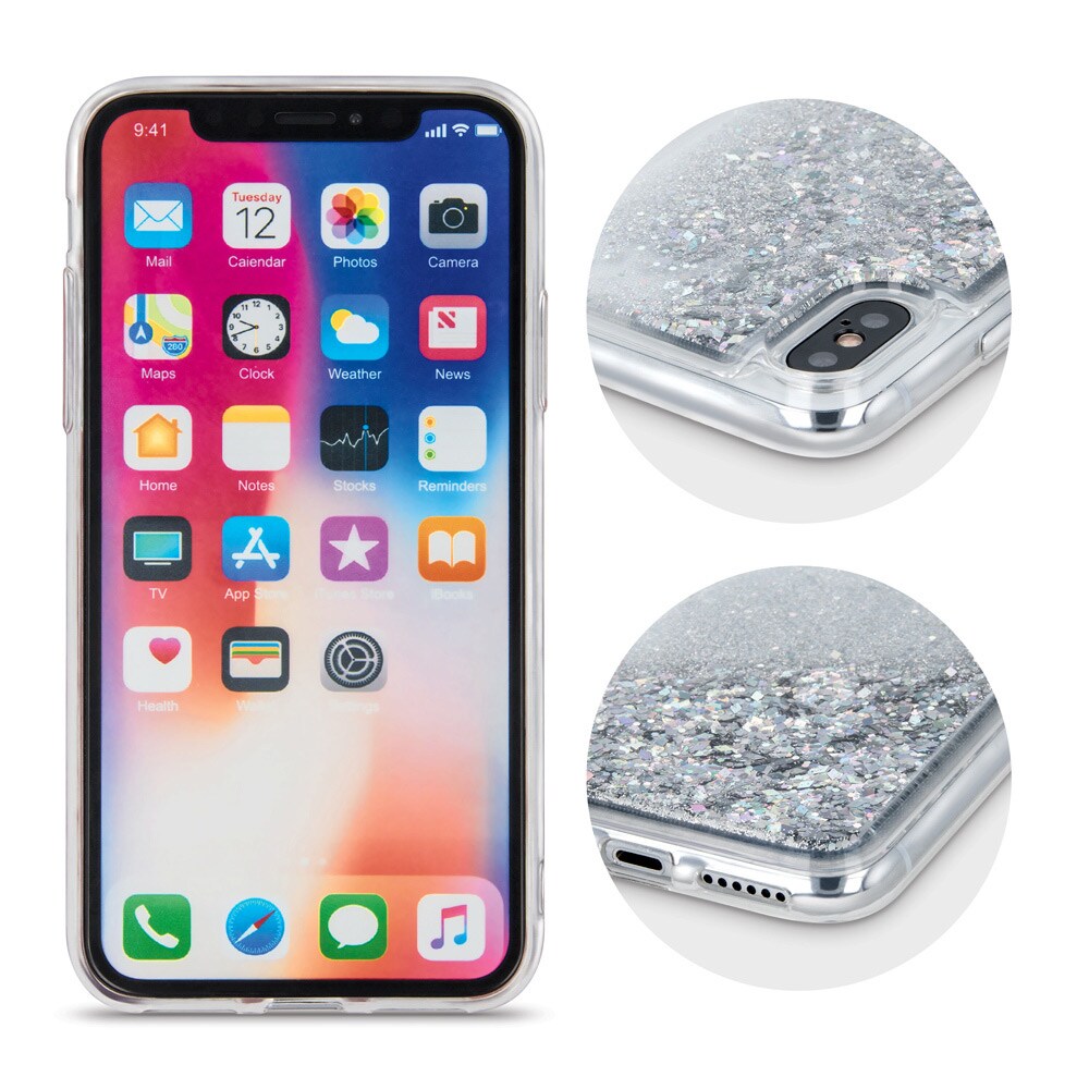 Glitterfodral till iPhone 7 / 8 / SE 2020 / SE 2022 Silver
