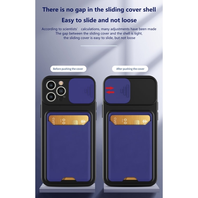 Skal med kameraskydd och kortfack för iPhone 11 Pro - svart