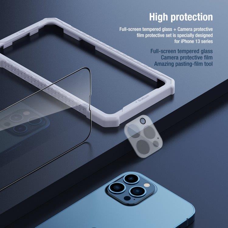 Skärmskydd med härdat glas och linsskydd för iPhone 14 Plus och iPhone 13 Pro Max