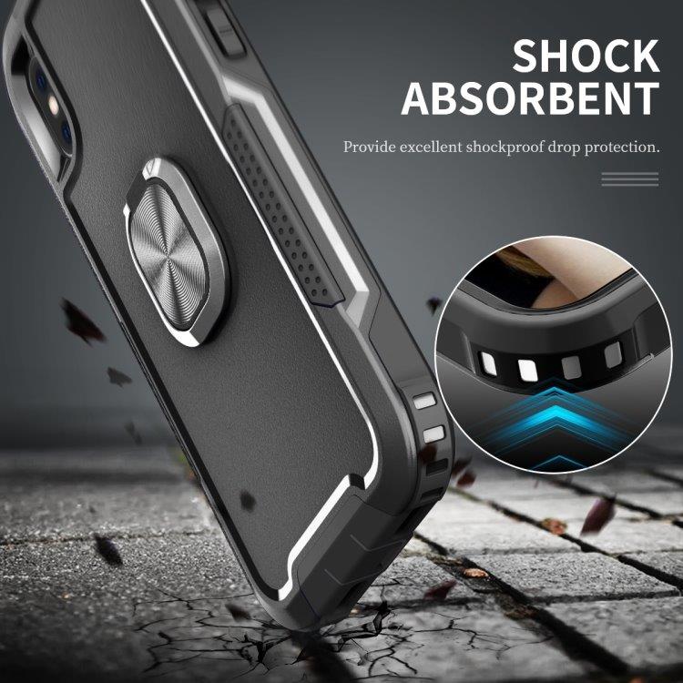 Kraftigt mobilskal med ringhållare för iPhone XS Max