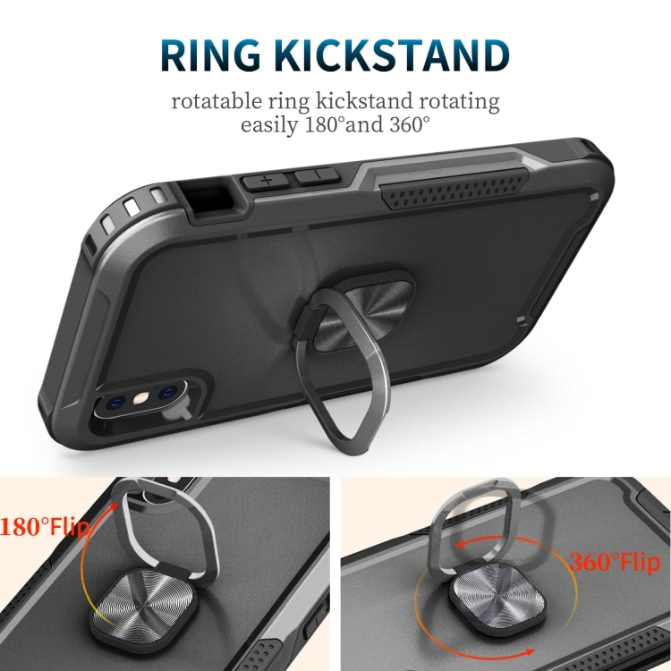 Kraftigt mobilskal med ringhållare för iPhone XS Max