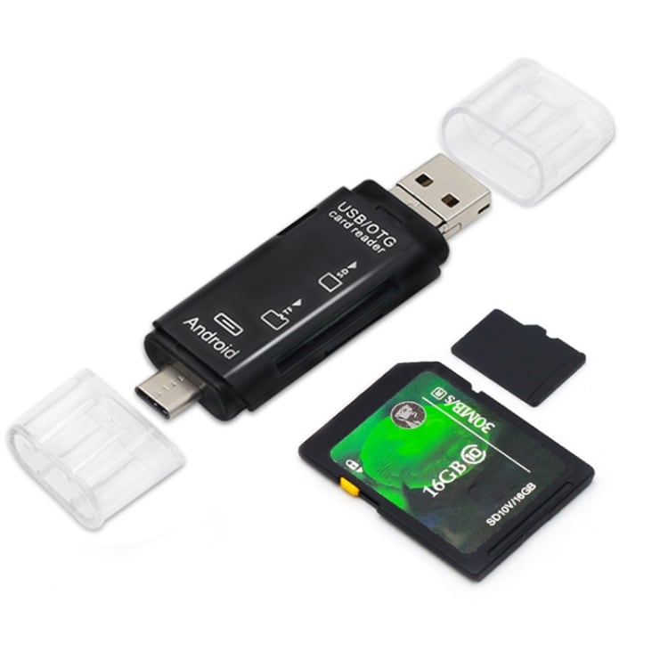 Minneskortsläsare 5i1 - USB-C/micro-USB
