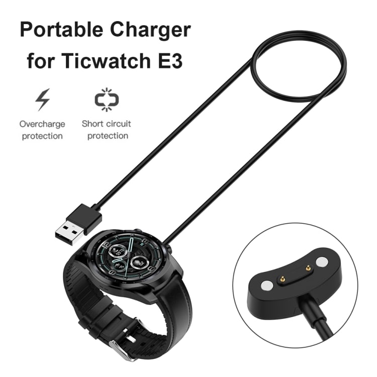 Laddningskabel för Ticwatch E3/Pro 3/Pro 3 LTE