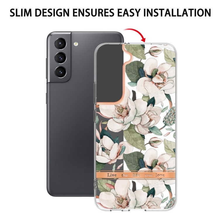 Mobilskal med blommönster för Samsung Galaxy S22+