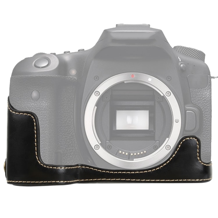 Underdelsskydd i PU läder till Canon EOS 90D Svart