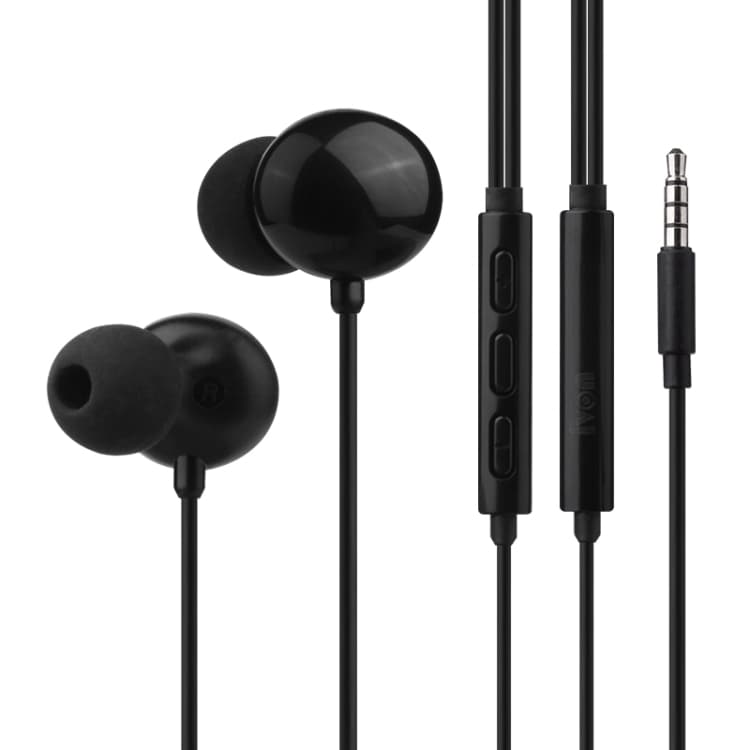 IVON E50 In-ear Headset med 3,5mm kontakt Svart