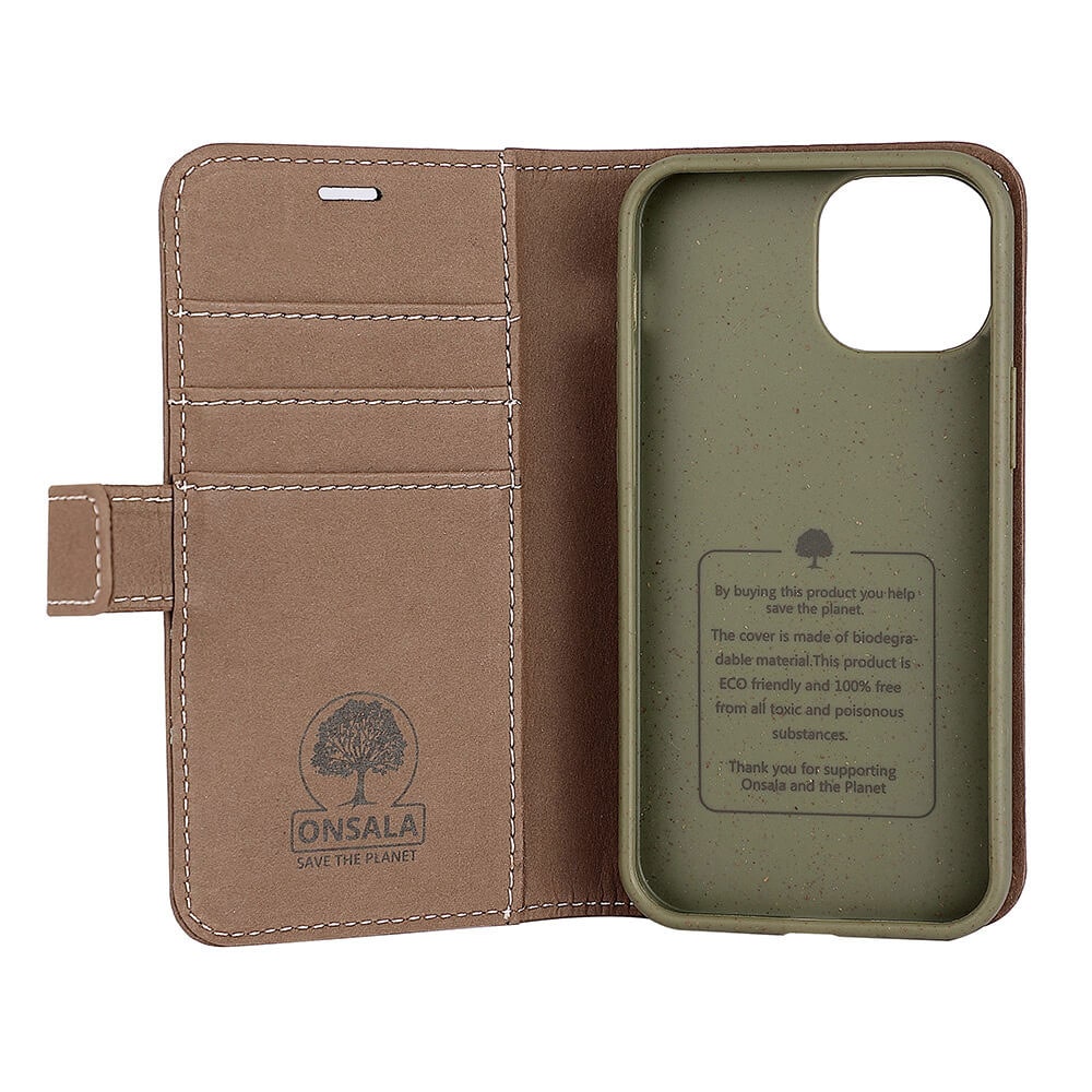 Onsala Eco Mobilfodral till iPhone 13 mini - Brun