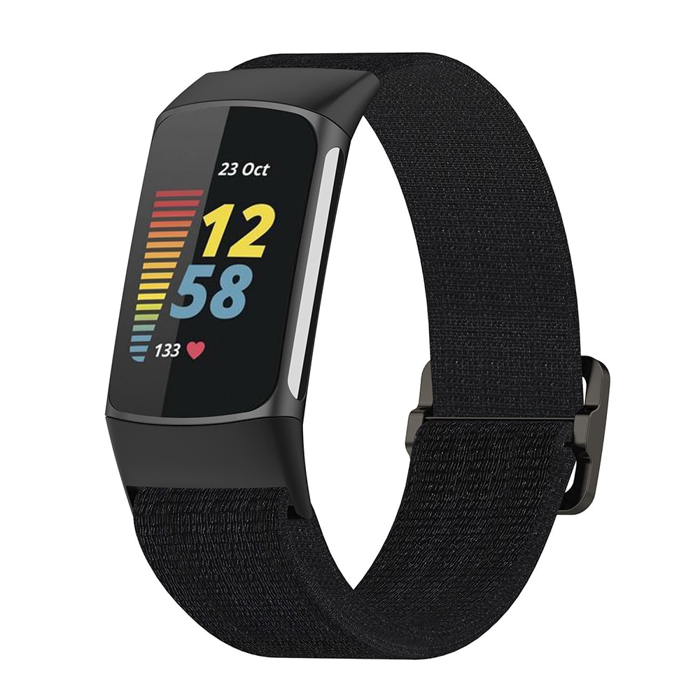 Elastiskt armband till Fitbit Charge 5 / 6 - Svart
