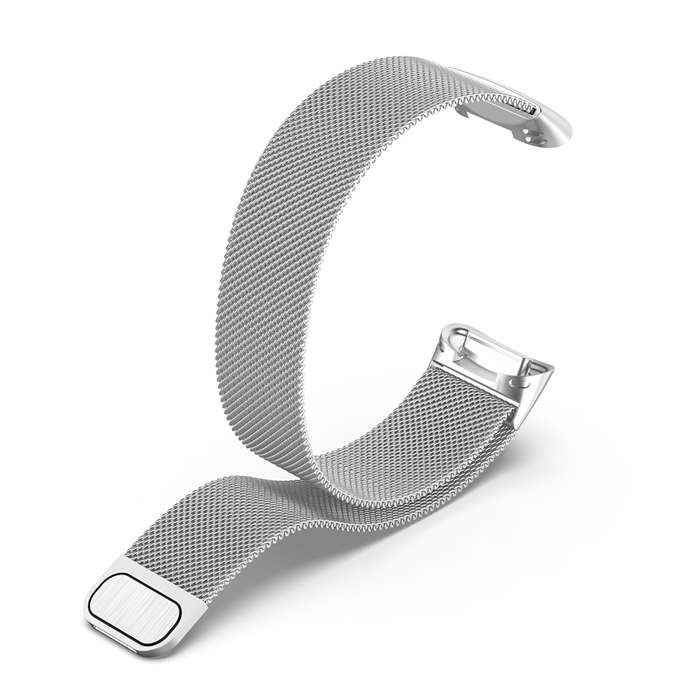 Milanese Loop-armband till Fitbit Charge 5 - Silver