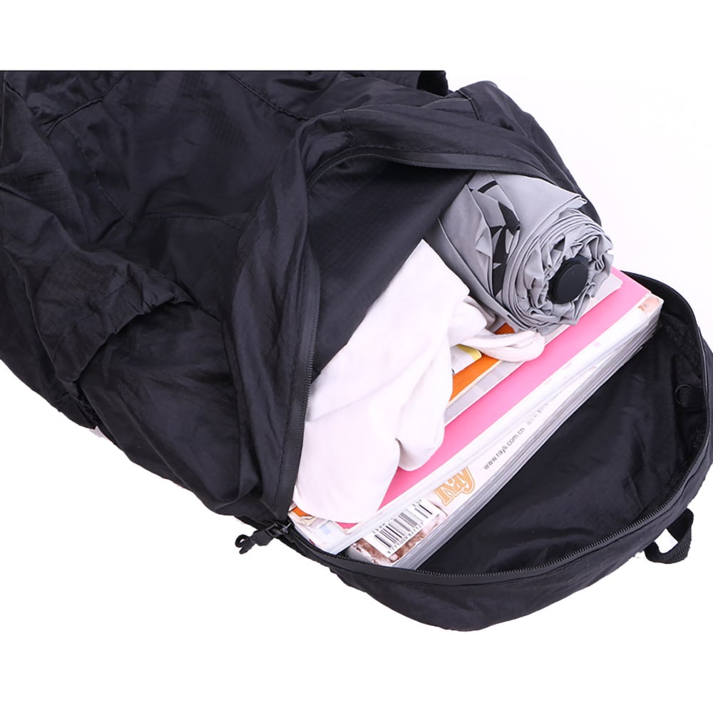 Ultralätt vikbar ryggsäck - Svart