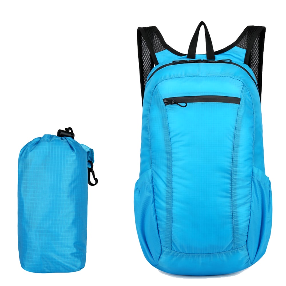 Ultralätt vikbar ryggsäck - Blå