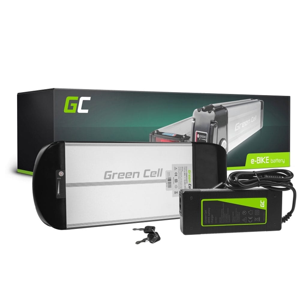 Green Cell elcykelbatteri 36V 10Ah med laddare