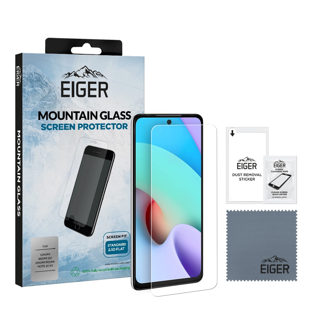 Eiger Mountain Glas 2.5D Skärmskydd till Xiaomi Redmi 10/Note 10 5G